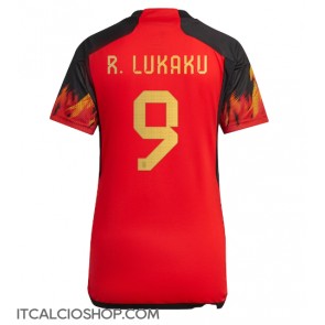 Belgio Romelu Lukaku #9 Prima Maglia Femmina Mondiali 2022 Manica Corta